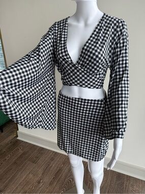 Black & White Gingham Co-ord - Women